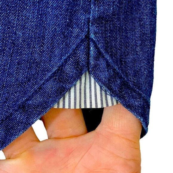 J CREW - SIZE 00 - DARK 100% COTTON TOP - BOATNECK - PULLOVER - STYLE #85555 B2 - Picture 4 of 9